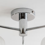 lse - Amaia IP44 Bathroom Rated 3 Armed Semi Flush Ceiling Fitting with Glass Shades - Luminosity Designs Ltd