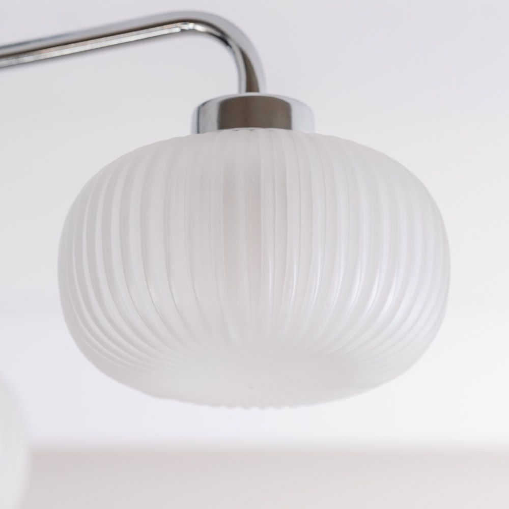 lse - Amaia IP44 Bathroom Rated 3 Armed Semi Flush Ceiling Fitting with Glass Shades - Luminosity Designs Ltd