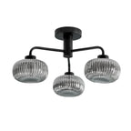 lse - Amaia IP44 Bathroom Rated 3 Armed Semi Flush Ceiling Fitting with Glass Shades - Luminosity Designs Ltd