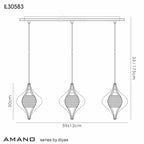 Diyas - Amano Linear Pendant Bar - Luminosity Designs Ltd