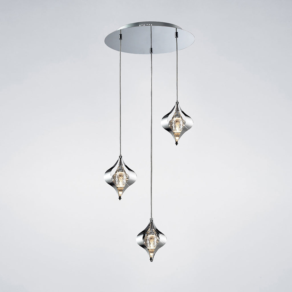 Diyas - Amano Round 3 Light Pendant - Luminosity Designs Ltd