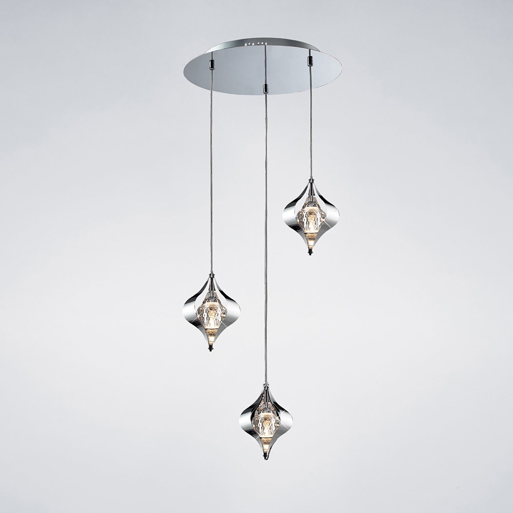 Diyas - Amano Round 3 Light Pendant - Luminosity Designs Ltd