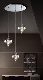 Diyas - Amano Round 3 Light Pendant - Luminosity Designs Ltd