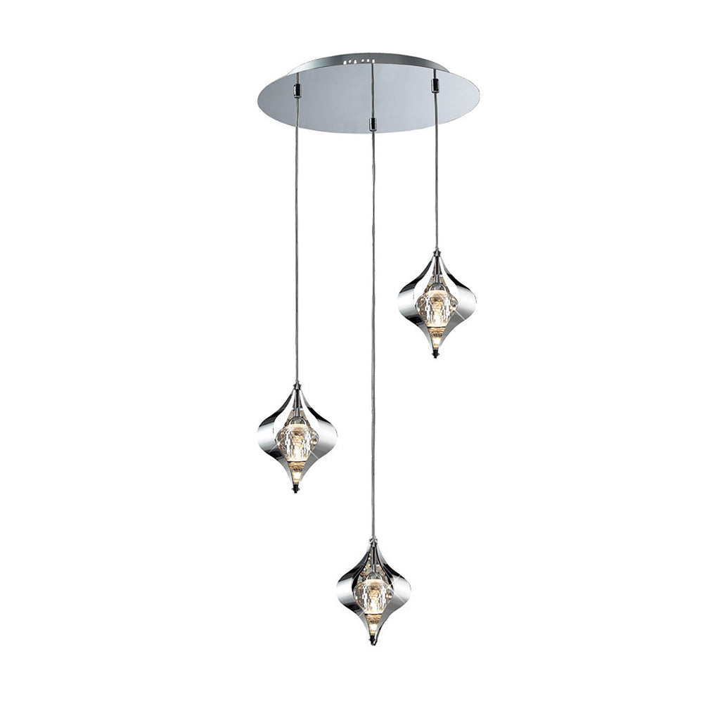 Diyas - Amano Round 3 Light Pendant - Luminosity Designs Ltd