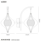 Diyas - Amano Wall Lamp - PRE ORDERS ONLY DUE FEB - Luminosity Designs Ltd