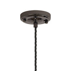 Luminosity Designs Ltd - Amber 11cm Switched Pendant Light (FRAME ONLY) 1.5m, 1 x E27, 3 Core Twisted Braided Cable - Luminosity Designs Ltd
