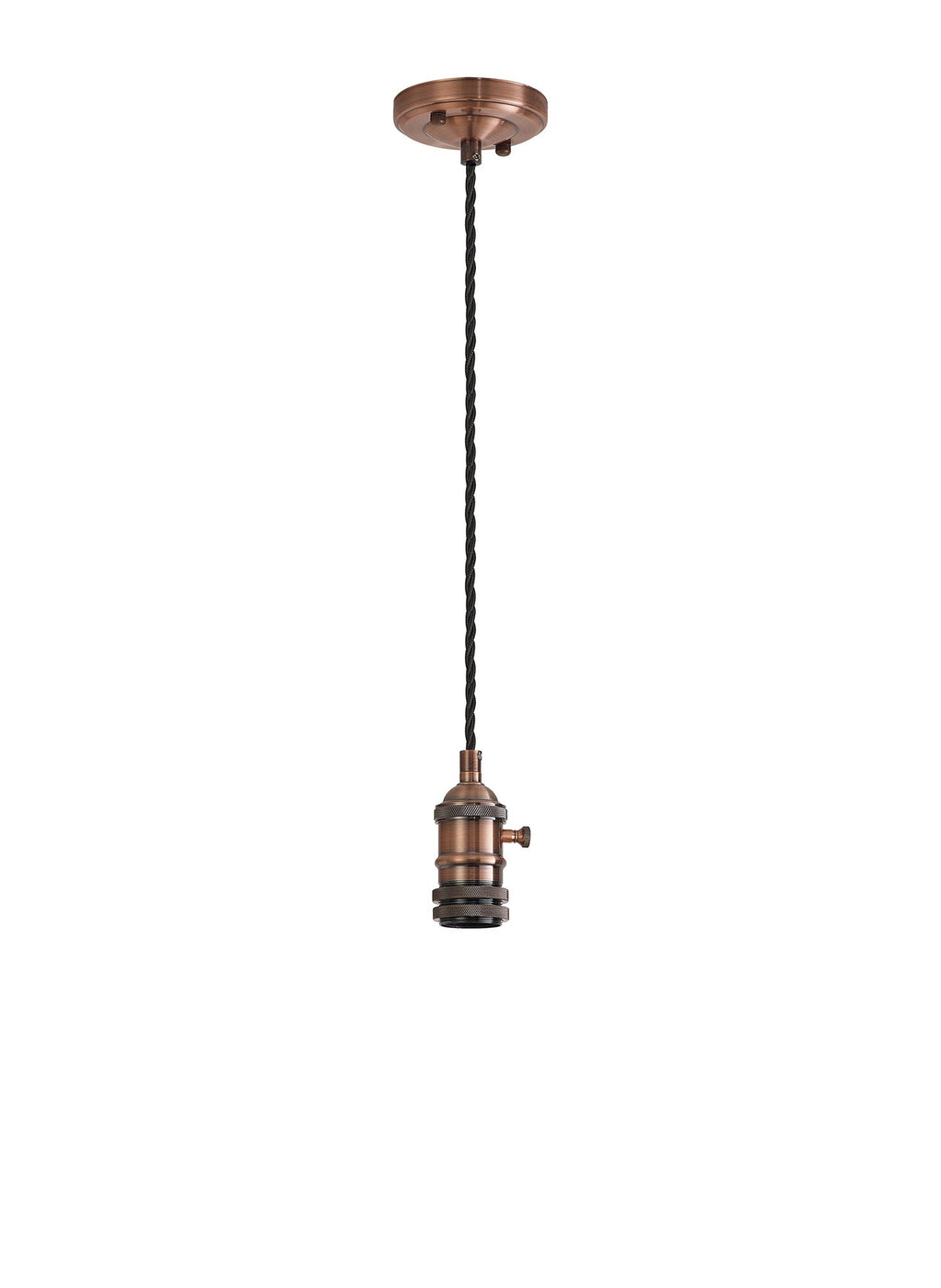 Luminosity Designs Ltd - Amber 11cm Switched Pendant Light (FRAME ONLY) 1.5m, 1 x E27, 3 Core Twisted Braided Cable - Luminosity Designs Ltd