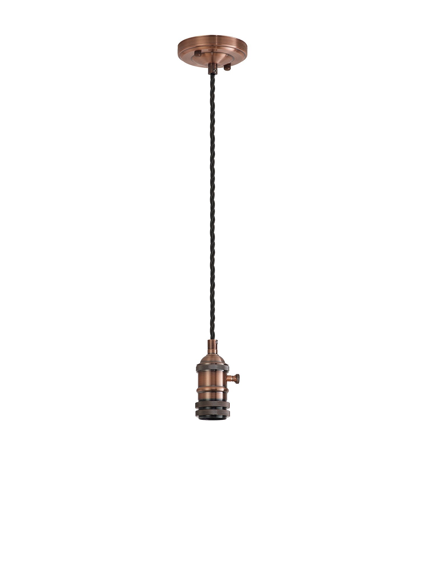Luminosity Designs Ltd - Amber 11cm Switched Pendant Light (FRAME ONLY) 1.5m, 1 x E27, 3 Core Twisted Braided Cable - Luminosity Designs Ltd
