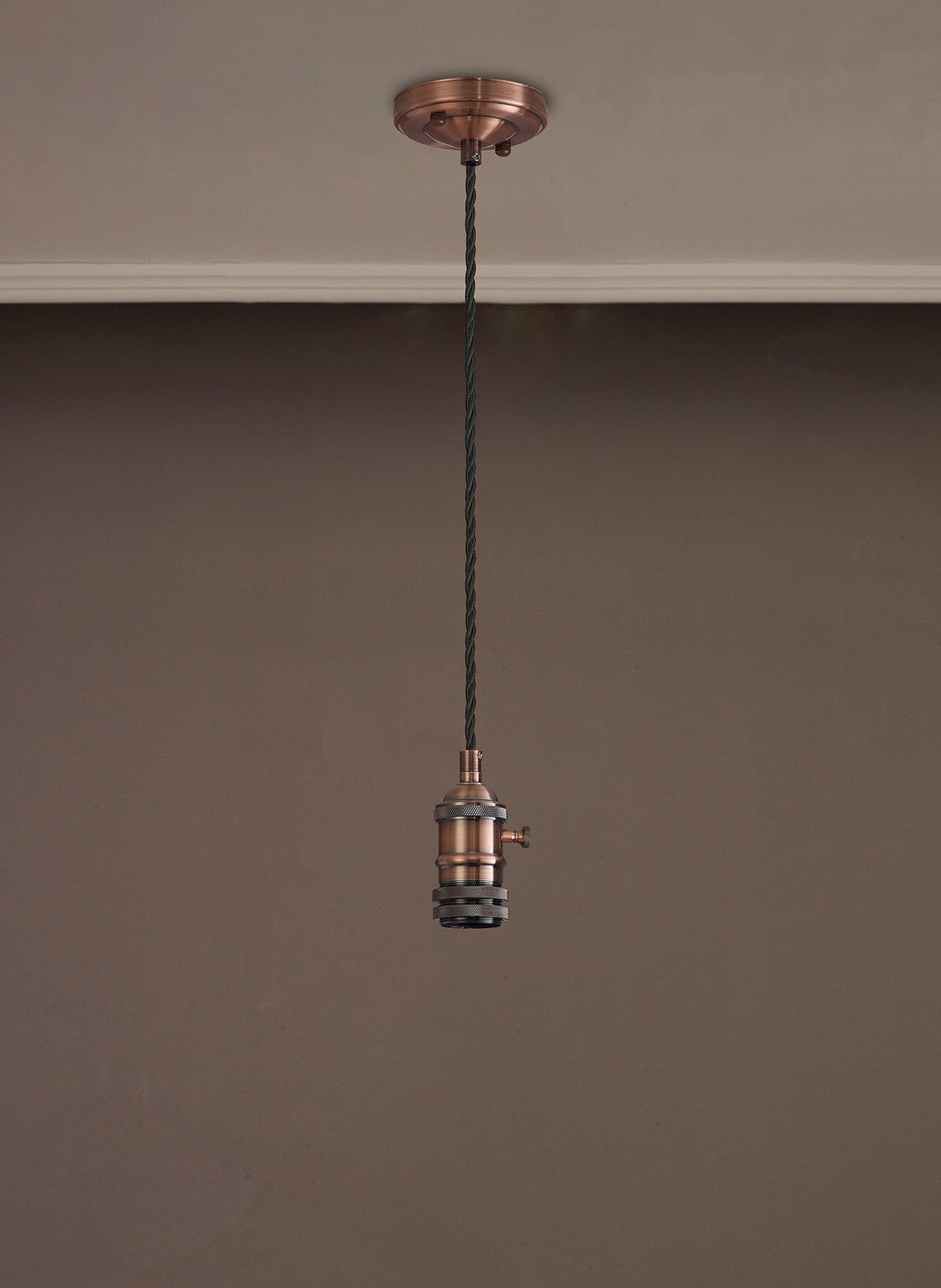 Luminosity Designs Ltd - Amber 11cm Switched Pendant Light (FRAME ONLY) 1.5m, 1 x E27, 3 Core Twisted Braided Cable - Luminosity Designs Ltd