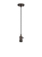 Luminosity Designs Ltd - Amber 11cm Switched Pendant Light (FRAME ONLY) 1.5m, 1 x E27, 3 Core Twisted Braided Cable - Luminosity Designs Ltd