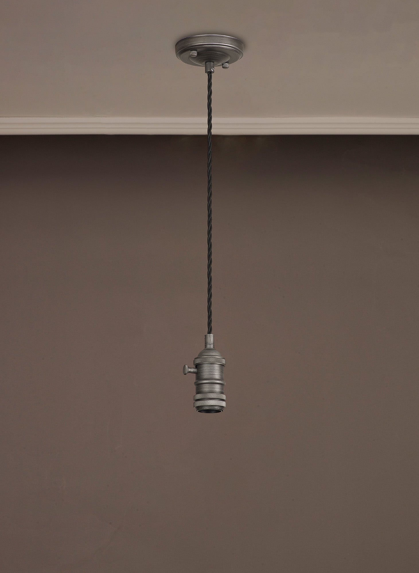 Luminosity Designs Ltd - Amber 11cm Switched Pendant Light (FRAME ONLY) 1.5m, 1 x E27, 3 Core Twisted Braided Cable - Luminosity Designs Ltd