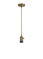 Luminosity Designs Ltd - Amber 11cm Switched Pendant Light (FRAME ONLY) 1.5m, 1 x E27, 3 Core Twisted Braided Cable - Luminosity Designs Ltd