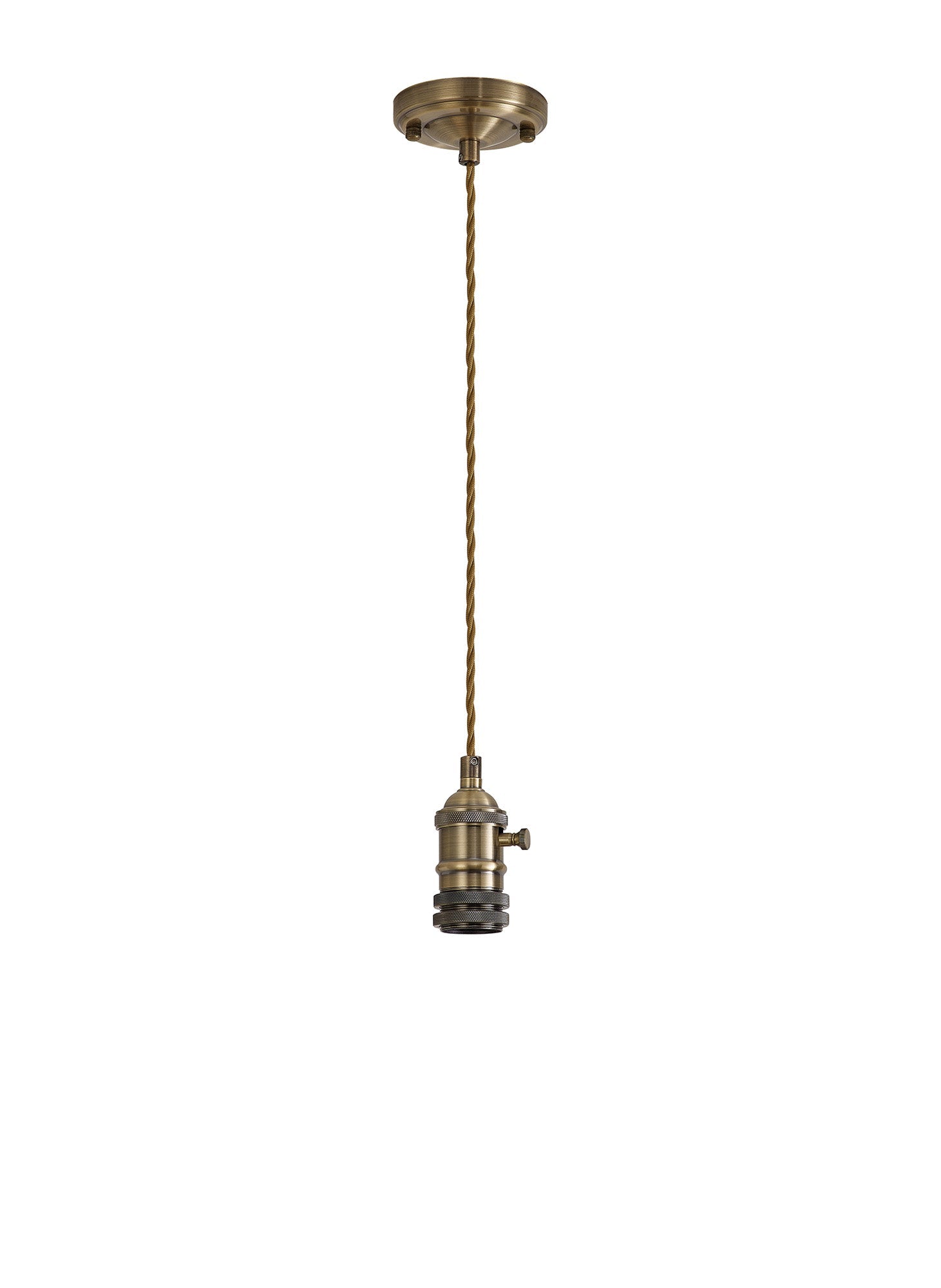 Luminosity Designs Ltd - Amber 11cm Switched Pendant Light (FRAME ONLY) 1.5m, 1 x E27, 3 Core Twisted Braided Cable - Luminosity Designs Ltd