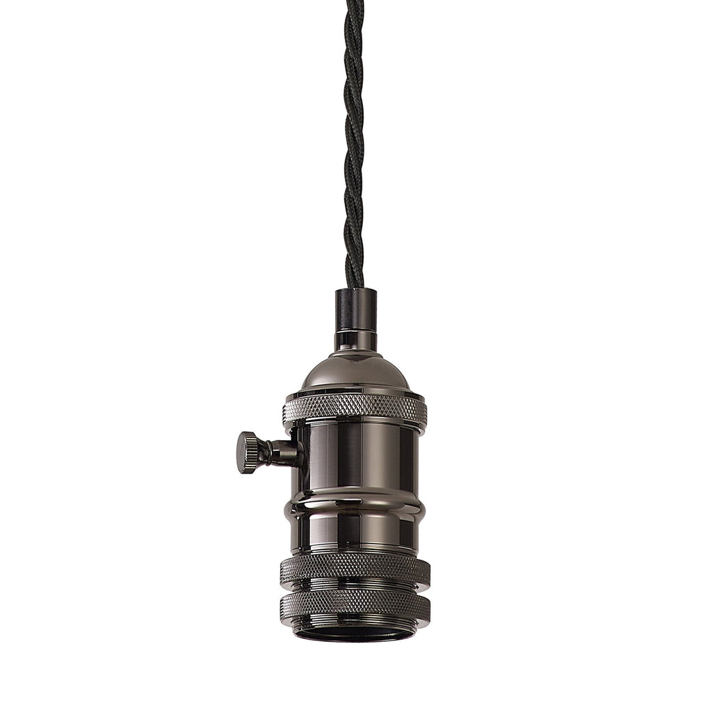 Luminosity Designs Ltd - Amber 11cm Switched Pendant Light (FRAME ONLY) 1.5m, 1 x E27, 3 Core Twisted Braided Cable - Luminosity Designs Ltd