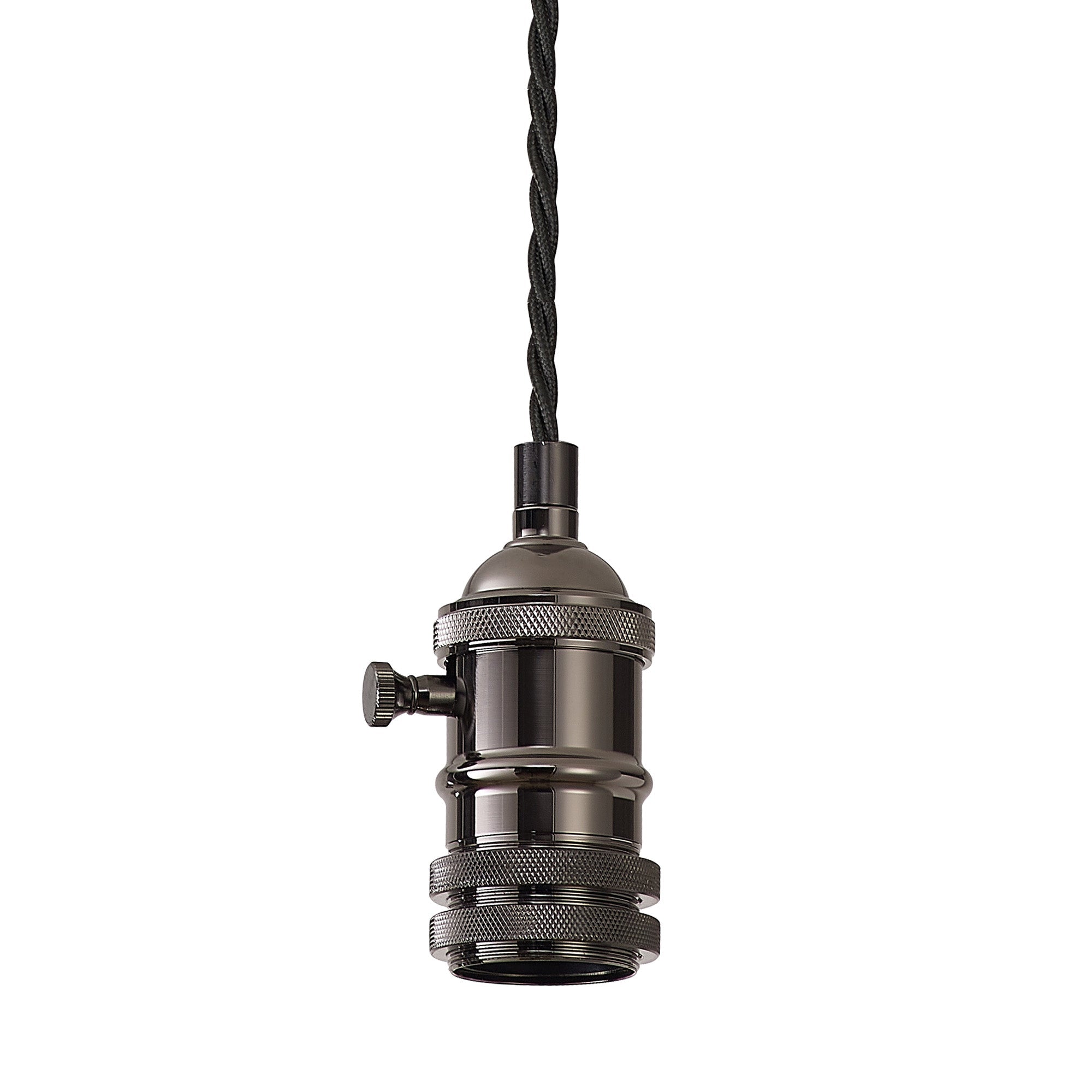 Luminosity Designs Ltd - Amber 11cm Switched Pendant Light (FRAME ONLY) 1.5m, 1 x E27, 3 Core Twisted Braided Cable - Luminosity Designs Ltd