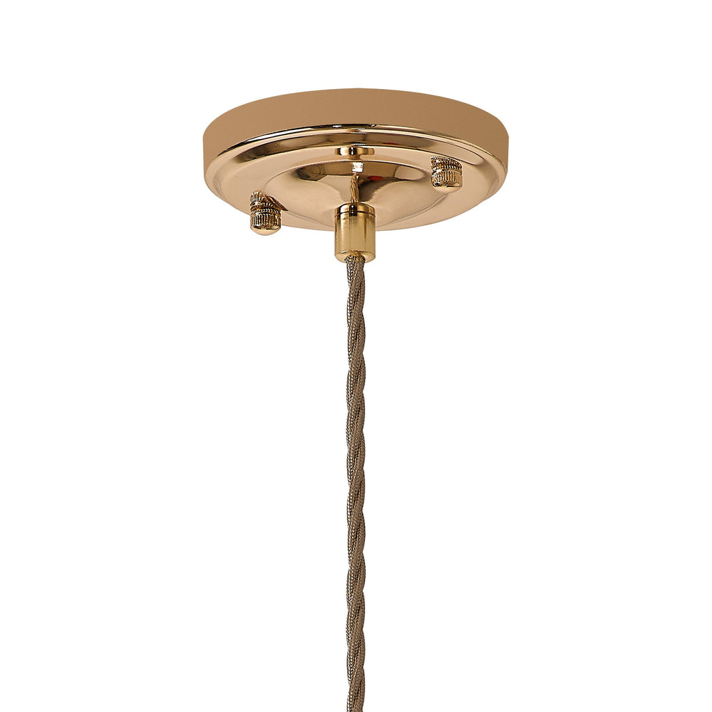 Luminosity Designs Ltd - Amber 11cm Switched Pendant Light (FRAME ONLY) 1.5m, 1 x E27, 3 Core Twisted Braided Cable - Luminosity Designs Ltd