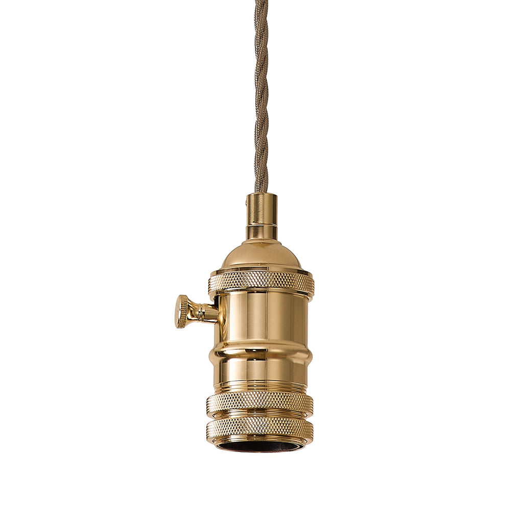 Luminosity Designs Ltd - Amber 11cm Switched Pendant Light (FRAME ONLY) 1.5m, 1 x E27, 3 Core Twisted Braided Cable - Luminosity Designs Ltd