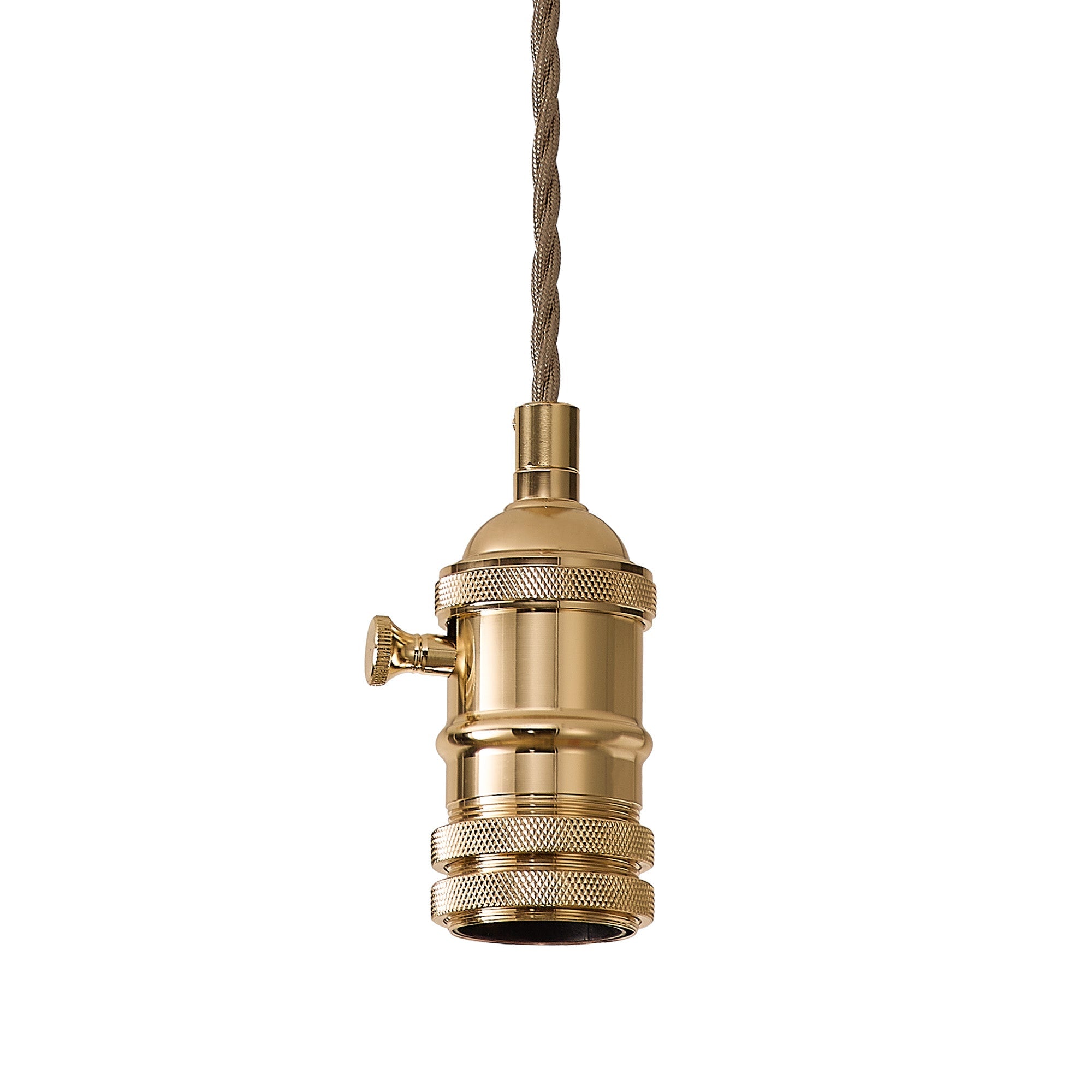 Luminosity Designs Ltd - Amber 11cm Switched Pendant Light (FRAME ONLY) 1.5m, 1 x E27, 3 Core Twisted Braided Cable - Luminosity Designs Ltd