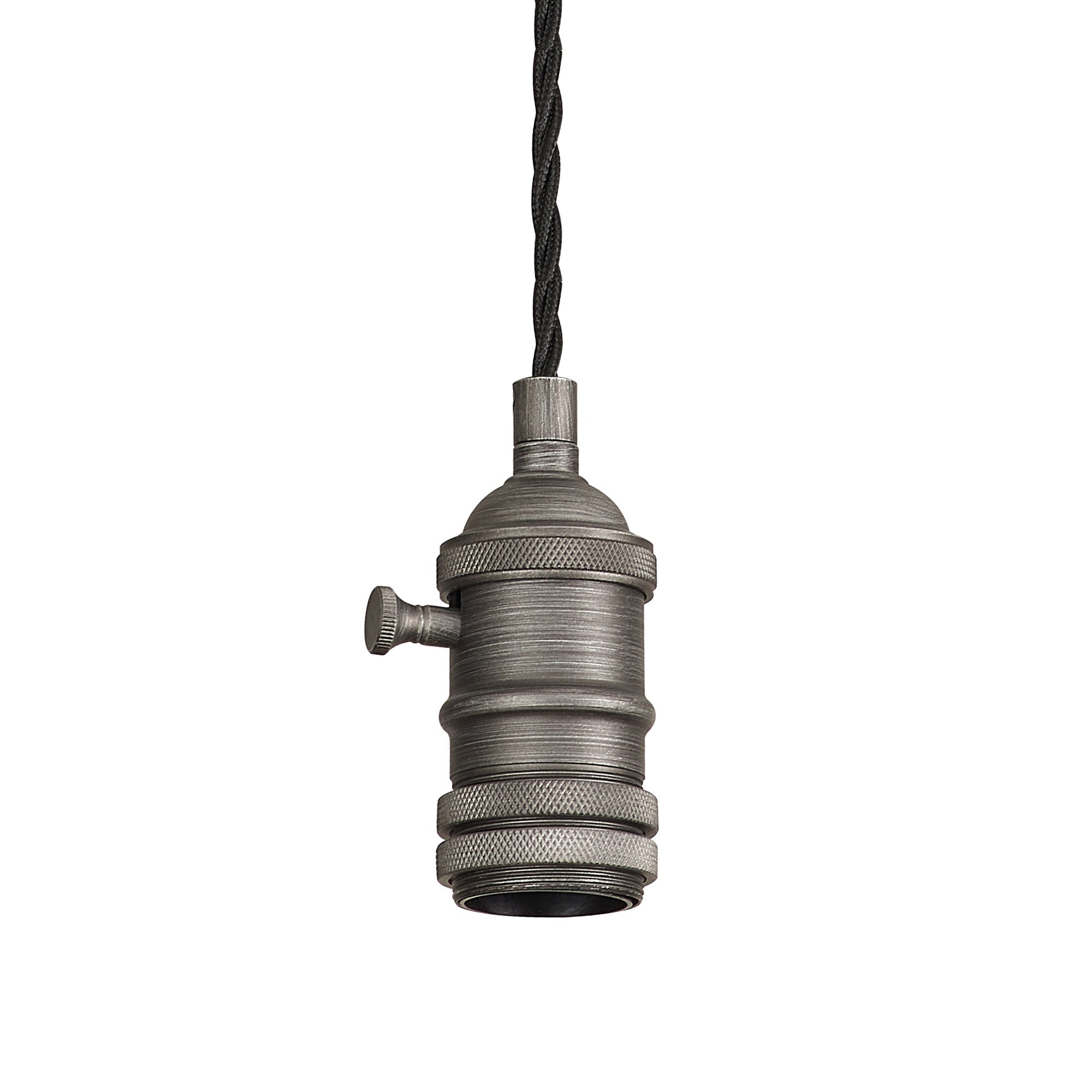 Luminosity Designs Ltd - Amber 11cm Switched Pendant Light (FRAME ONLY) 1.5m, 1 x E27, 3 Core Twisted Braided Cable - Luminosity Designs Ltd