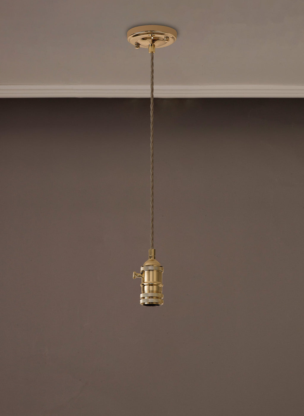 Luminosity Designs Ltd - Amber 11cm Switched Pendant Light (FRAME ONLY) 1.5m, 1 x E27, 3 Core Twisted Braided Cable - Luminosity Designs Ltd
