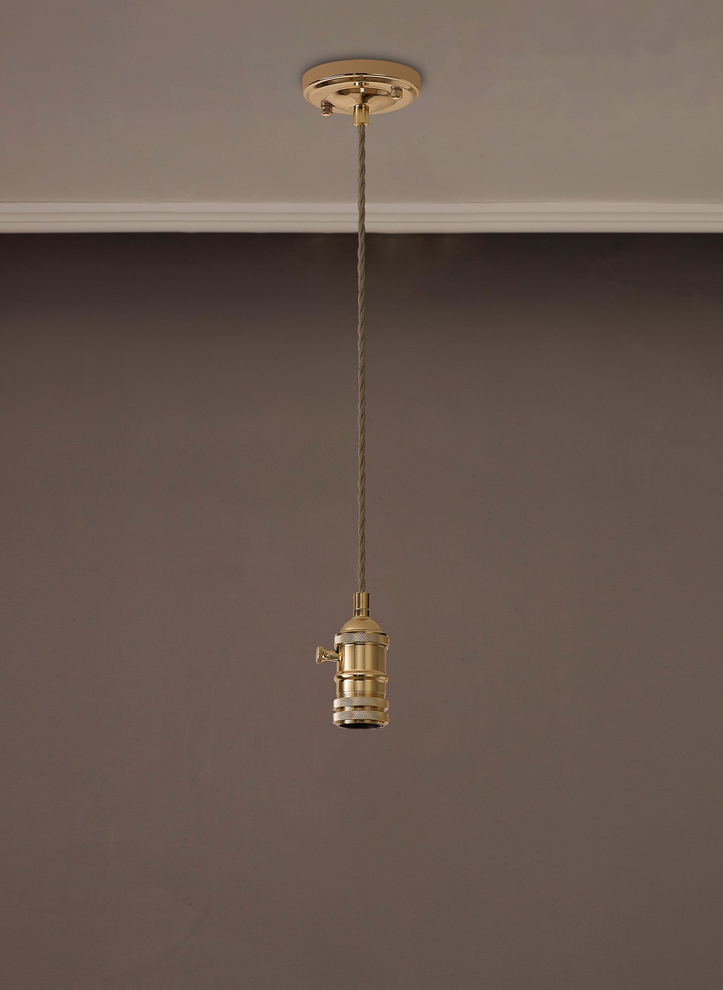 Luminosity Designs Ltd - Amber 11cm Switched Pendant Light (FRAME ONLY) 1.5m, 1 x E27, 3 Core Twisted Braided Cable - Luminosity Designs Ltd