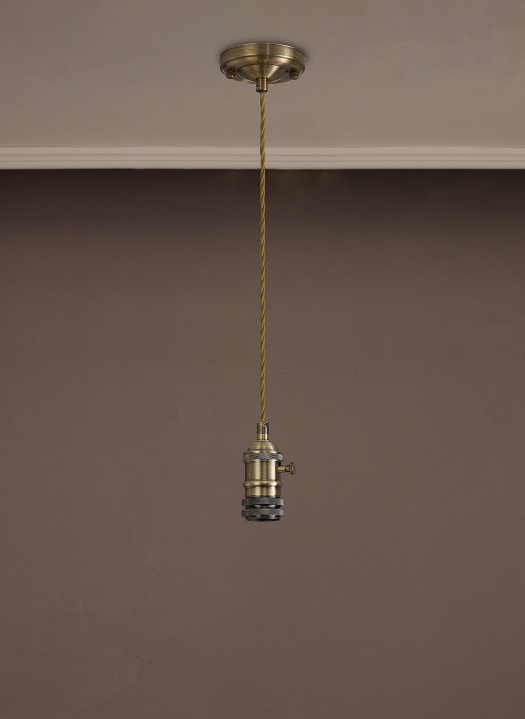 Luminosity Designs Ltd - Amber 11cm Switched Pendant Light (FRAME ONLY) 1.5m, 1 x E27, 3 Core Twisted Braided Cable - Luminosity Designs Ltd