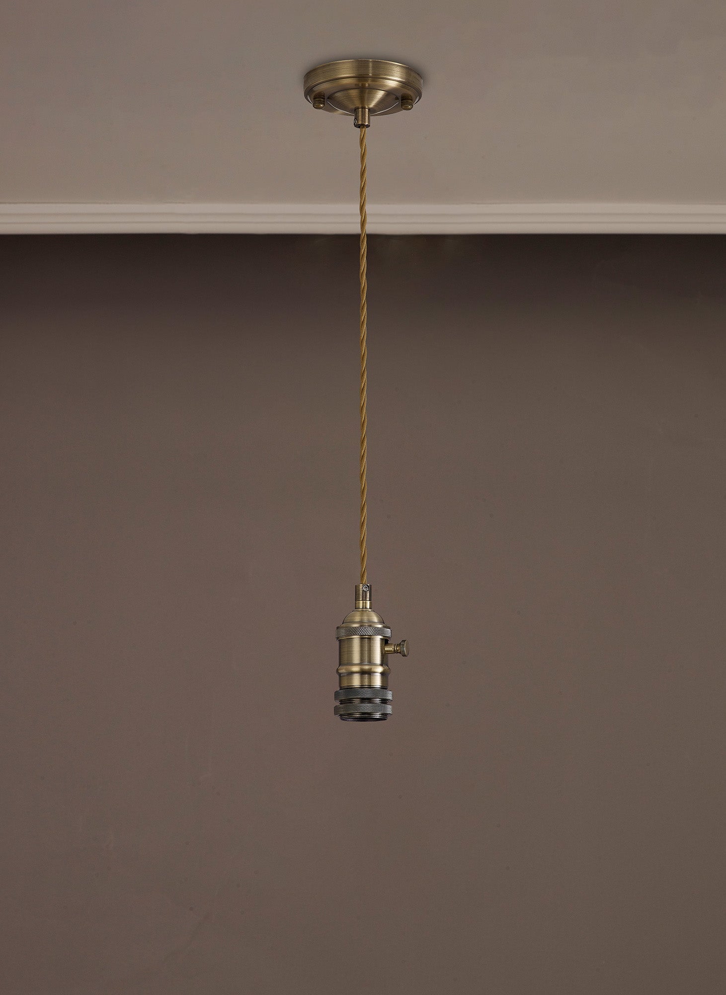 Luminosity Designs Ltd - Amber 11cm Switched Pendant Light (FRAME ONLY) 1.5m, 1 x E27, 3 Core Twisted Braided Cable - Luminosity Designs Ltd