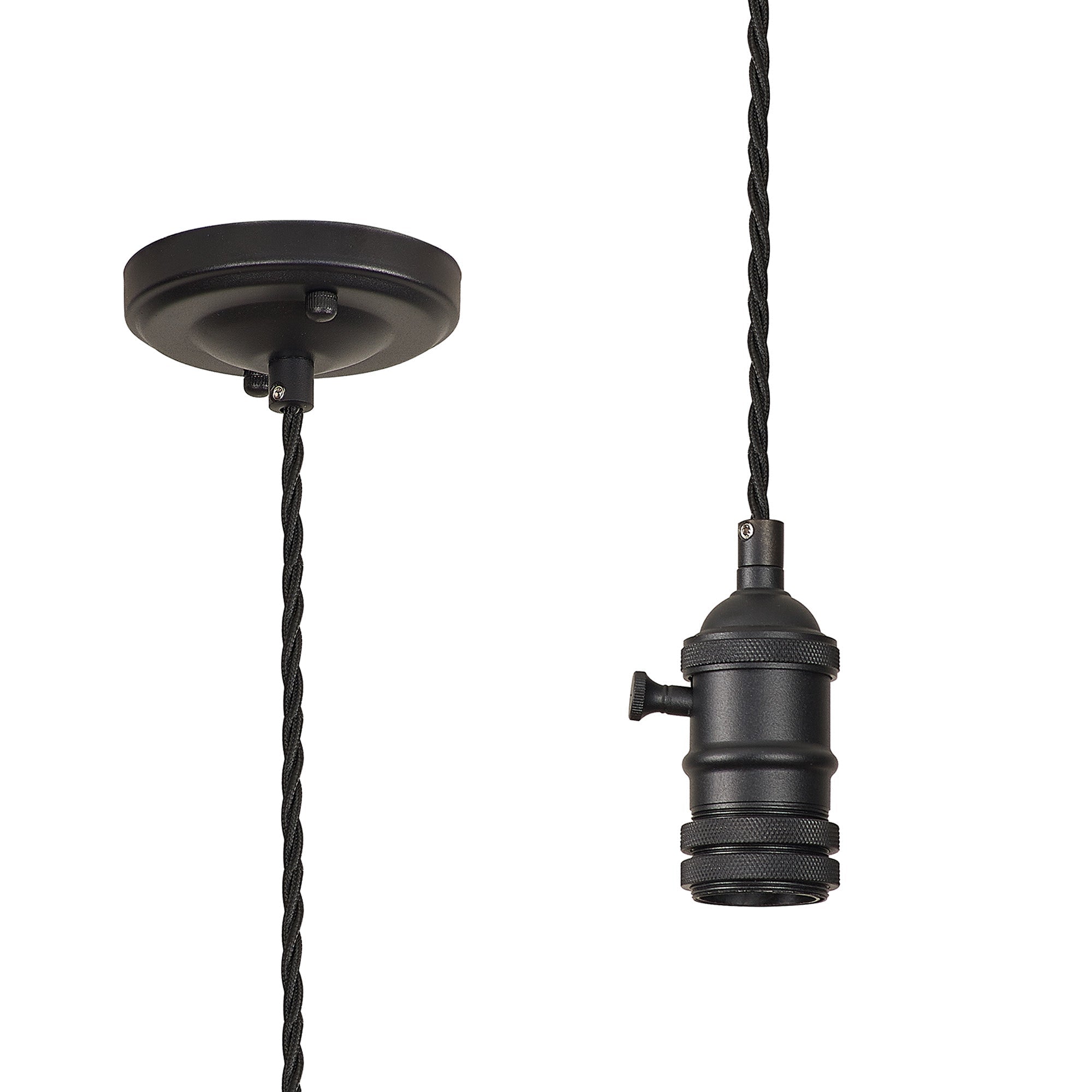 Luminosity Designs Ltd - Amber 11cm Switched Pendant Light (FRAME ONLY) 1.5m, 1 x E27, 3 Core Twisted Braided Cable - Luminosity Designs Ltd