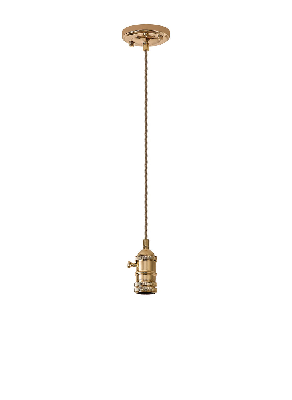 Luminosity Designs Ltd - Amber 11cm Switched Pendant Light (FRAME ONLY) 1.5m, 1 x E27, 3 Core Twisted Braided Cable - Luminosity Designs Ltd