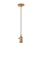 Luminosity Designs Ltd - Amber 11cm Switched Pendant Light (FRAME ONLY) 1.5m, 1 x E27, 3 Core Twisted Braided Cable - Luminosity Designs Ltd