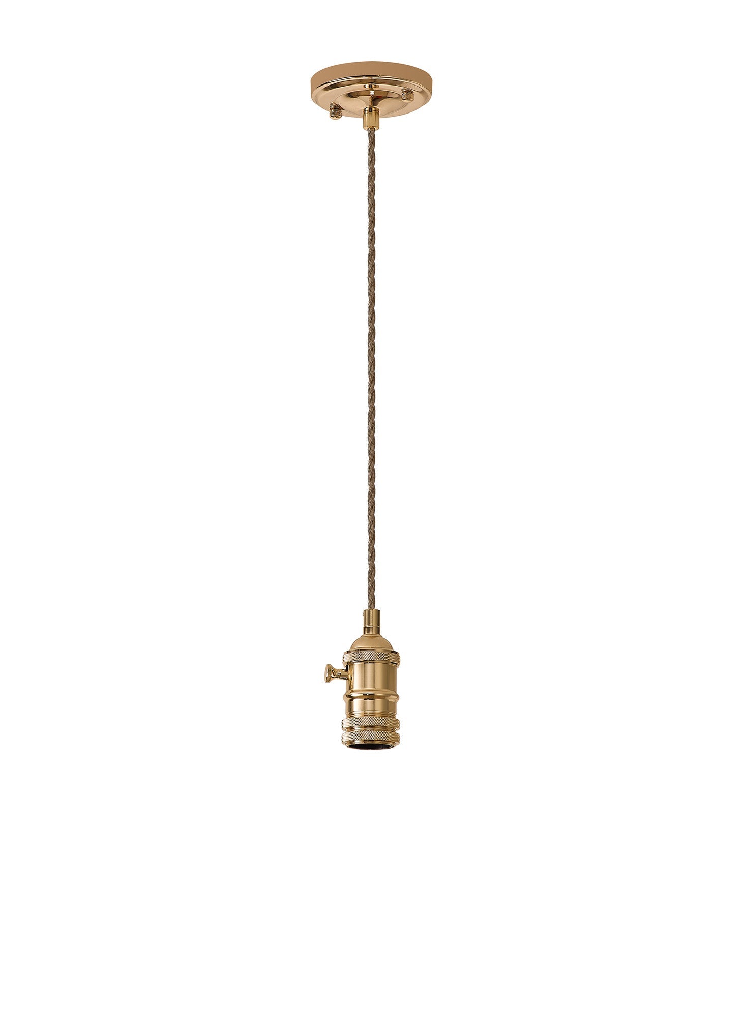 Luminosity Designs Ltd - Amber 11cm Switched Pendant Light (FRAME ONLY) 1.5m, 1 x E27, 3 Core Twisted Braided Cable - Luminosity Designs Ltd