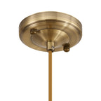 Luminosity Designs Ltd - Amber 11cm Switched Pendant Light (FRAME ONLY) 1.5m, 1 x E27, Antique Brass / Golden Brown STRAIGHT Braided 2 Core Cable - Luminosity Designs Ltd