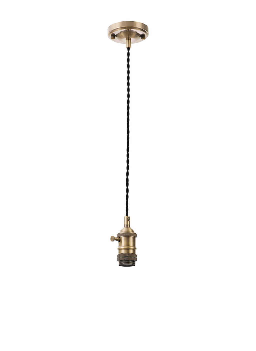 Luminosity Designs Ltd - Amber 11cm Switched Pendant Light (FRAME ONLY) 1.5m, 1 x E27,Twisted Braided 2 Core Cable - Luminosity Designs Ltd