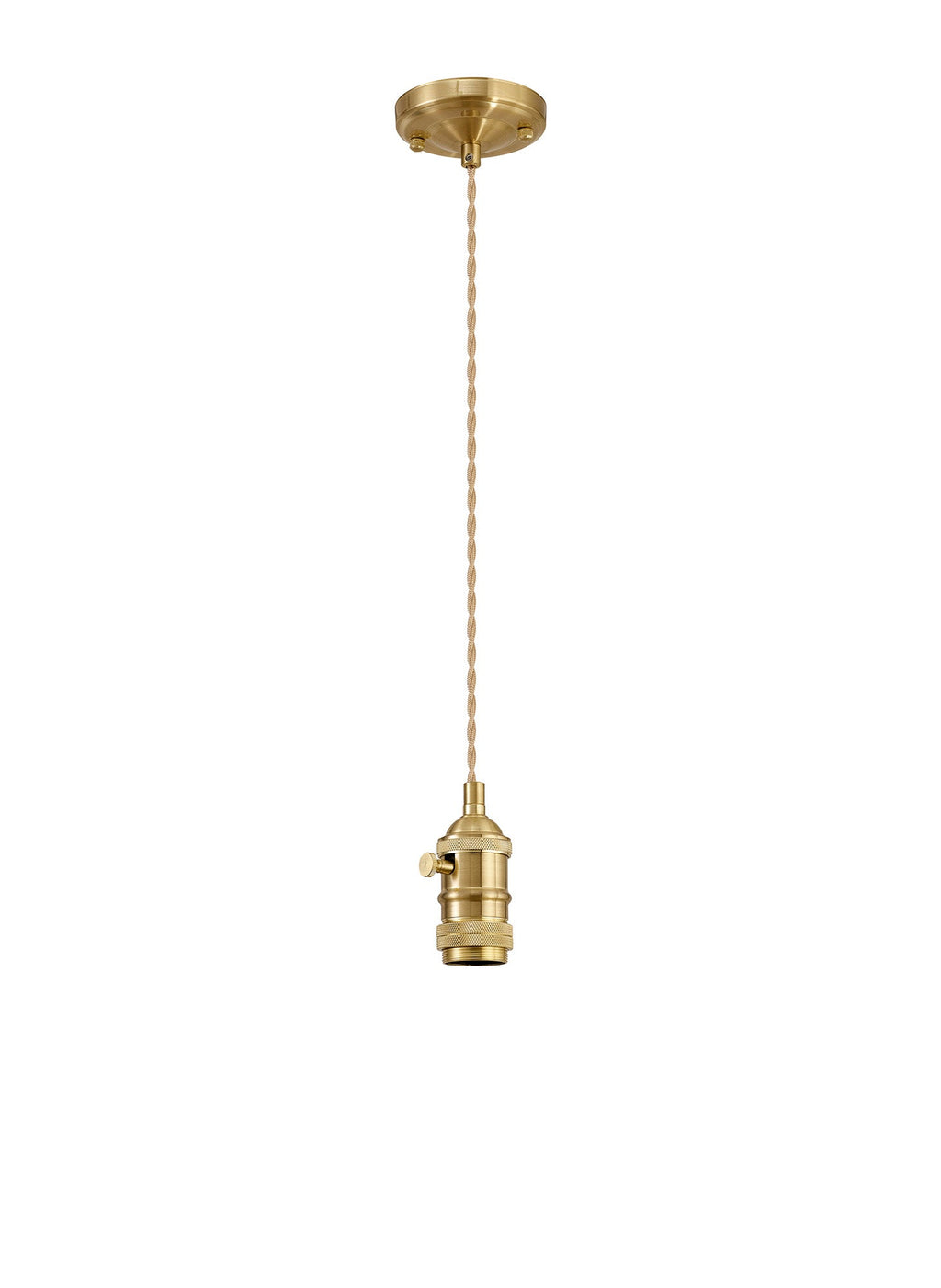 Luminosity Designs Ltd - Amber 11cm Switched Pendant Light (FRAME ONLY) 1.5m, 1 x E27,Twisted Braided 2 Core Cable - Luminosity Designs Ltd