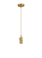 Luminosity Designs Ltd - Amber 11cm Switched Pendant Light (FRAME ONLY) 1.5m, 1 x E27,Twisted Braided 2 Core Cable - Luminosity Designs Ltd