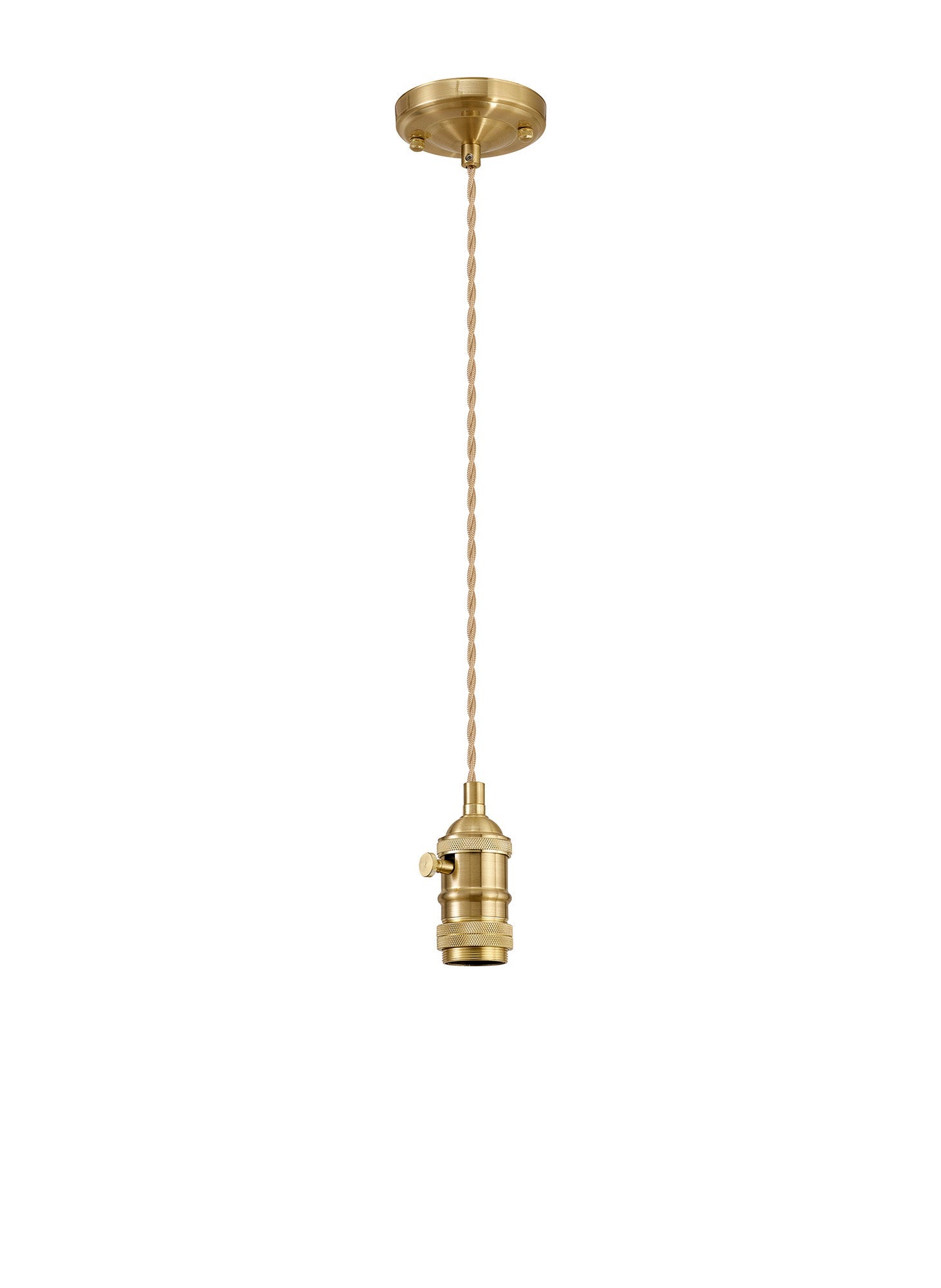 Luminosity Designs Ltd - Amber 11cm Switched Pendant Light (FRAME ONLY) 1.5m, 1 x E27,Twisted Braided 2 Core Cable - Luminosity Designs Ltd