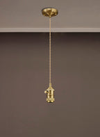 Luminosity Designs Ltd - Amber 11cm Switched Pendant Light (FRAME ONLY) 1.5m, 1 x E27,Twisted Braided 2 Core Cable - Luminosity Designs Ltd