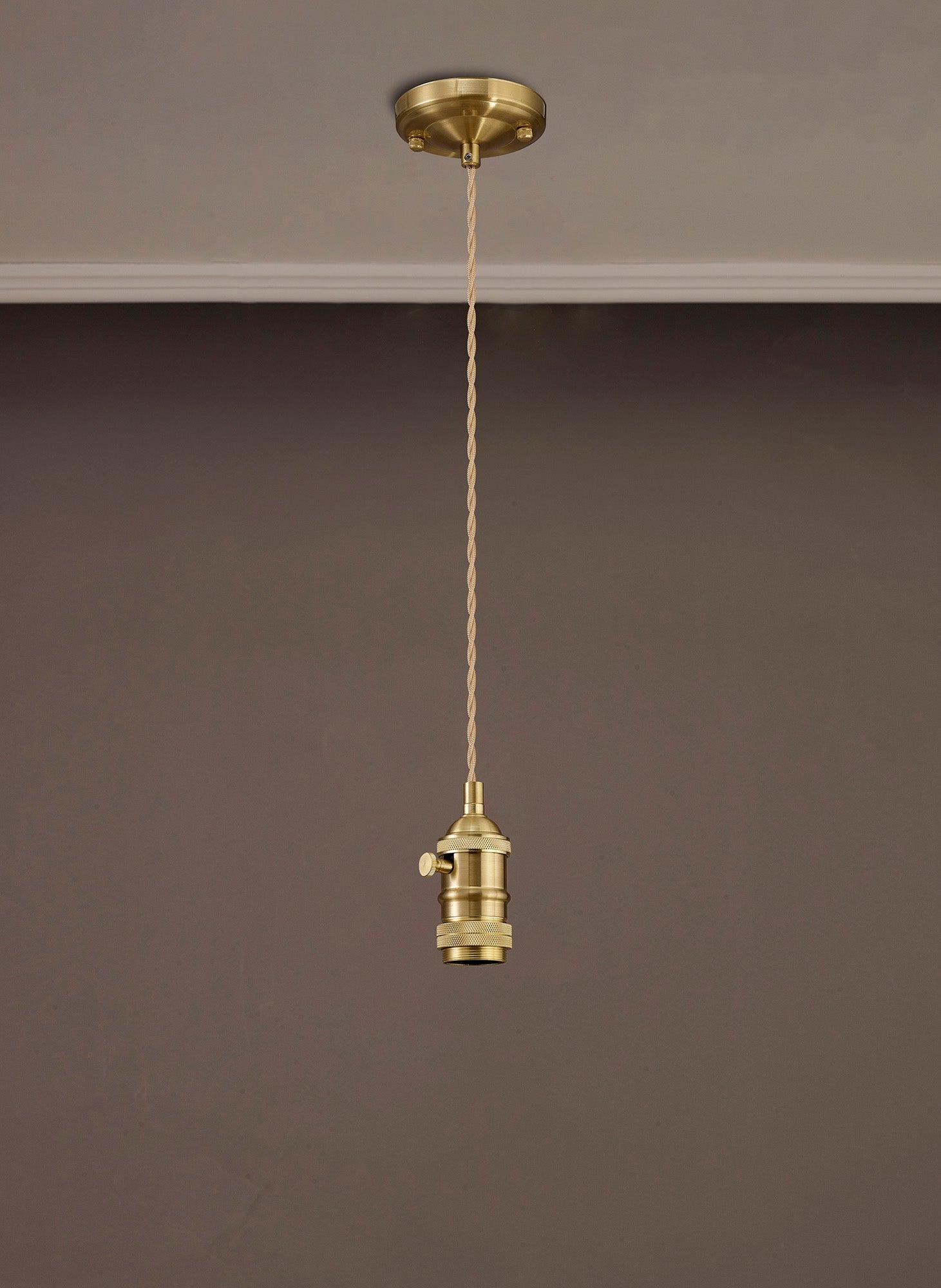 Luminosity Designs Ltd - Amber 11cm Switched Pendant Light (FRAME ONLY) 1.5m, 1 x E27,Twisted Braided 2 Core Cable - Luminosity Designs Ltd