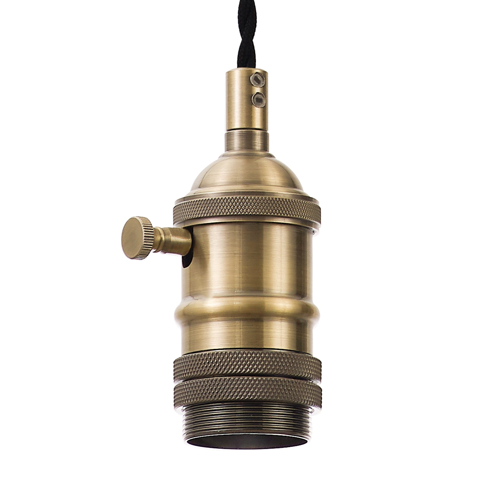 Luminosity Designs Ltd - Amber 11cm Switched Pendant Light (FRAME ONLY) 1.5m, 1 x E27,Twisted Braided 2 Core Cable - Luminosity Designs Ltd