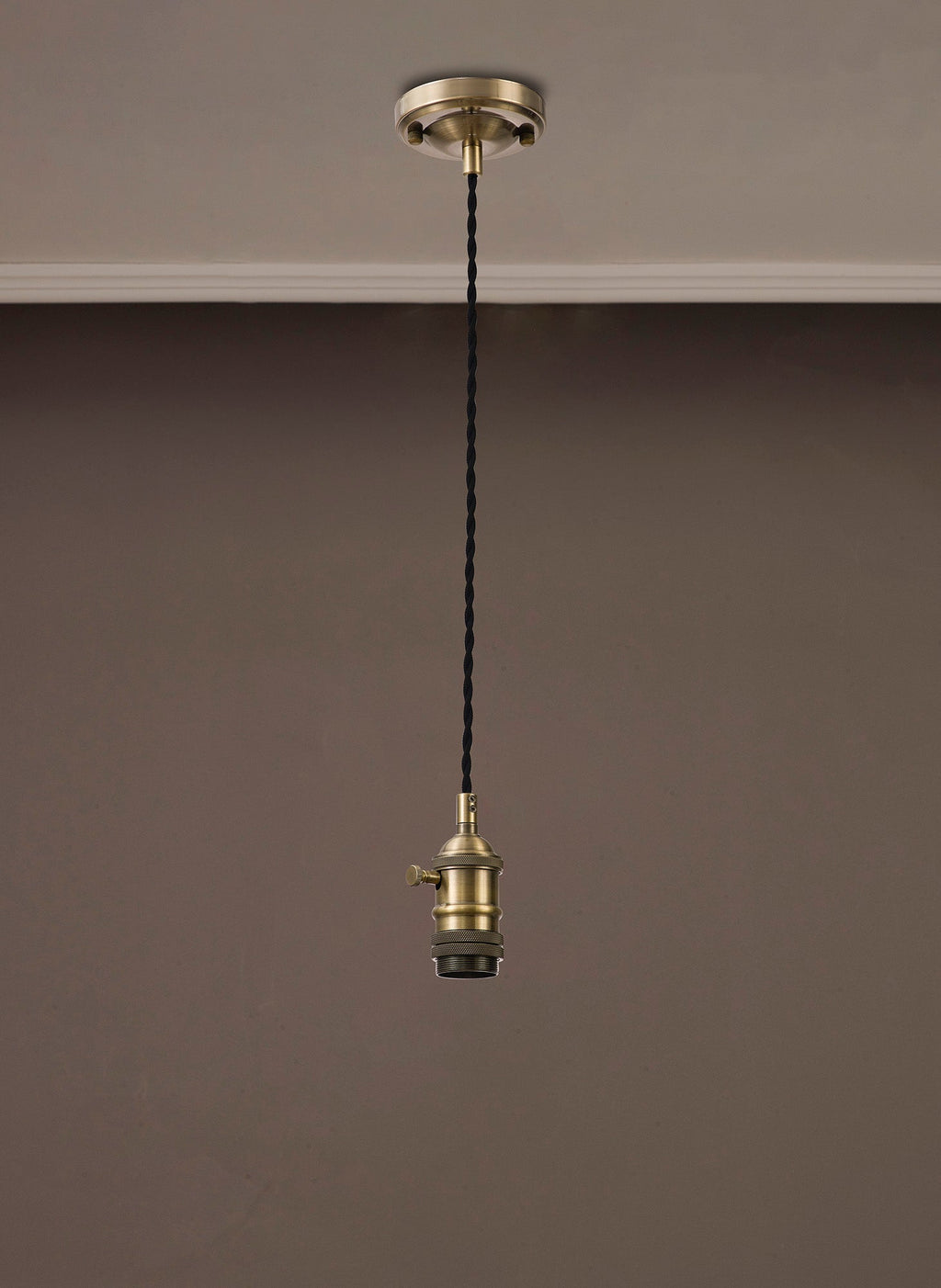 Luminosity Designs Ltd - Amber 11cm Switched Pendant Light (FRAME ONLY) 1.5m, 1 x E27,Twisted Braided 2 Core Cable - Luminosity Designs Ltd