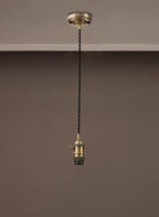 Luminosity Designs Ltd - Amber 11cm Switched Pendant Light (FRAME ONLY) 1.5m, 1 x E27,Twisted Braided 2 Core Cable - Luminosity Designs Ltd