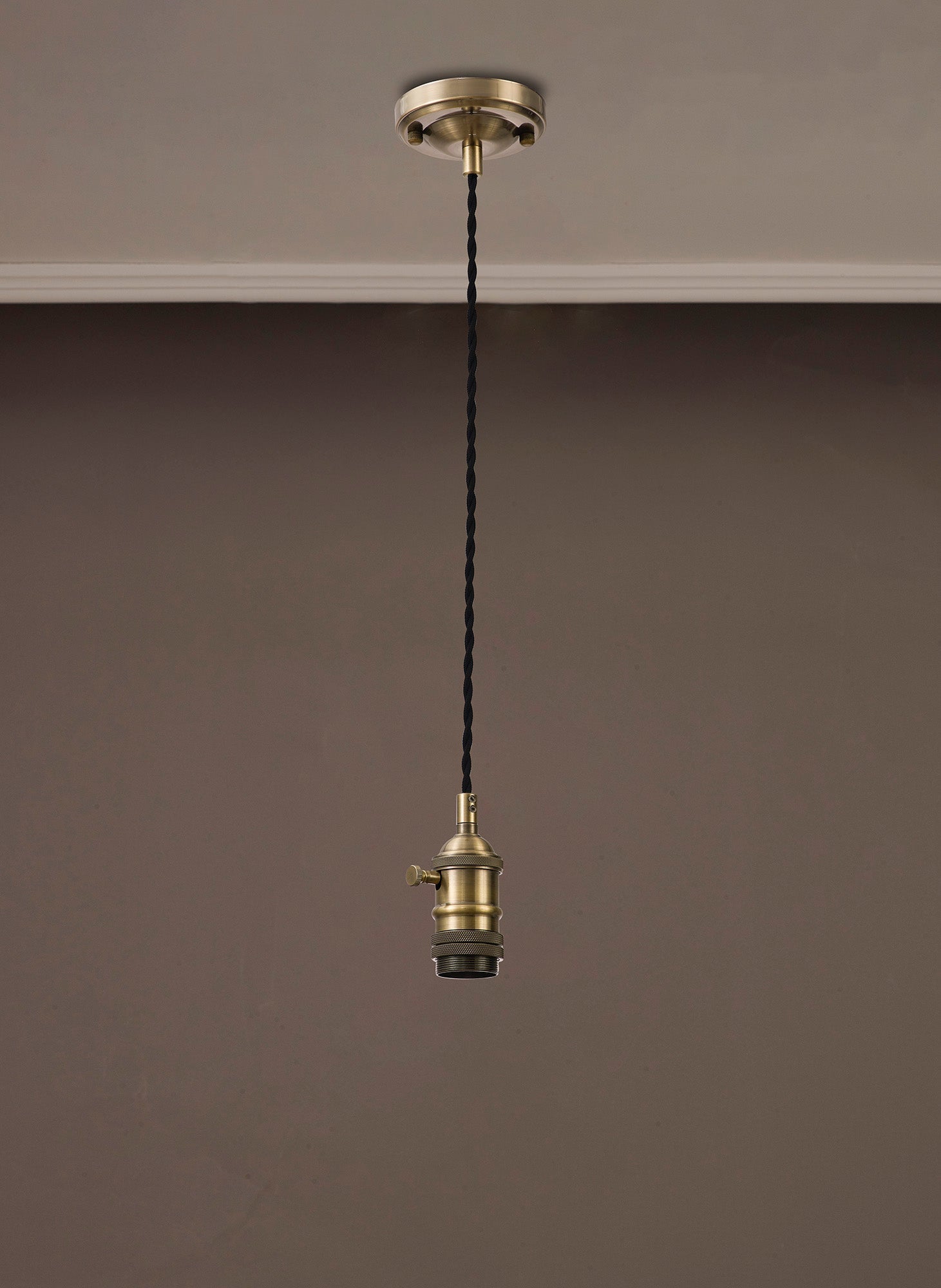 Luminosity Designs Ltd - Amber 11cm Switched Pendant Light (FRAME ONLY) 1.5m, 1 x E27,Twisted Braided 2 Core Cable - Luminosity Designs Ltd