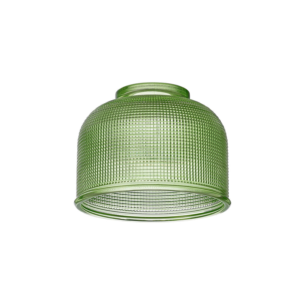 Luminosity Designs Ltd - Amber 14.5x11cm Prismatic Dome Glass Shade (D) With Raised Edge - 10 Colours - Luminosity Designs Ltd