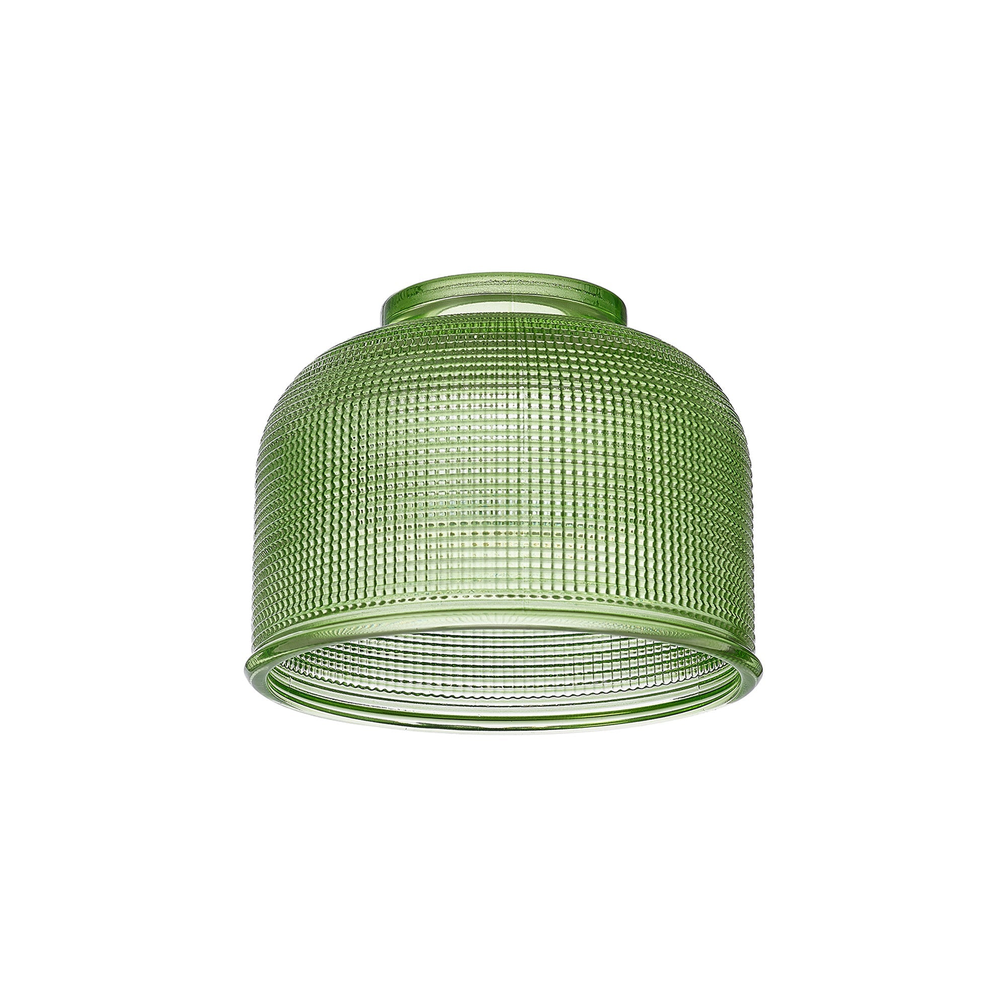 Luminosity Designs Ltd - Amber 14.5x11cm Prismatic Dome Glass Shade (D) With Raised Edge - 10 Colours - Luminosity Designs Ltd