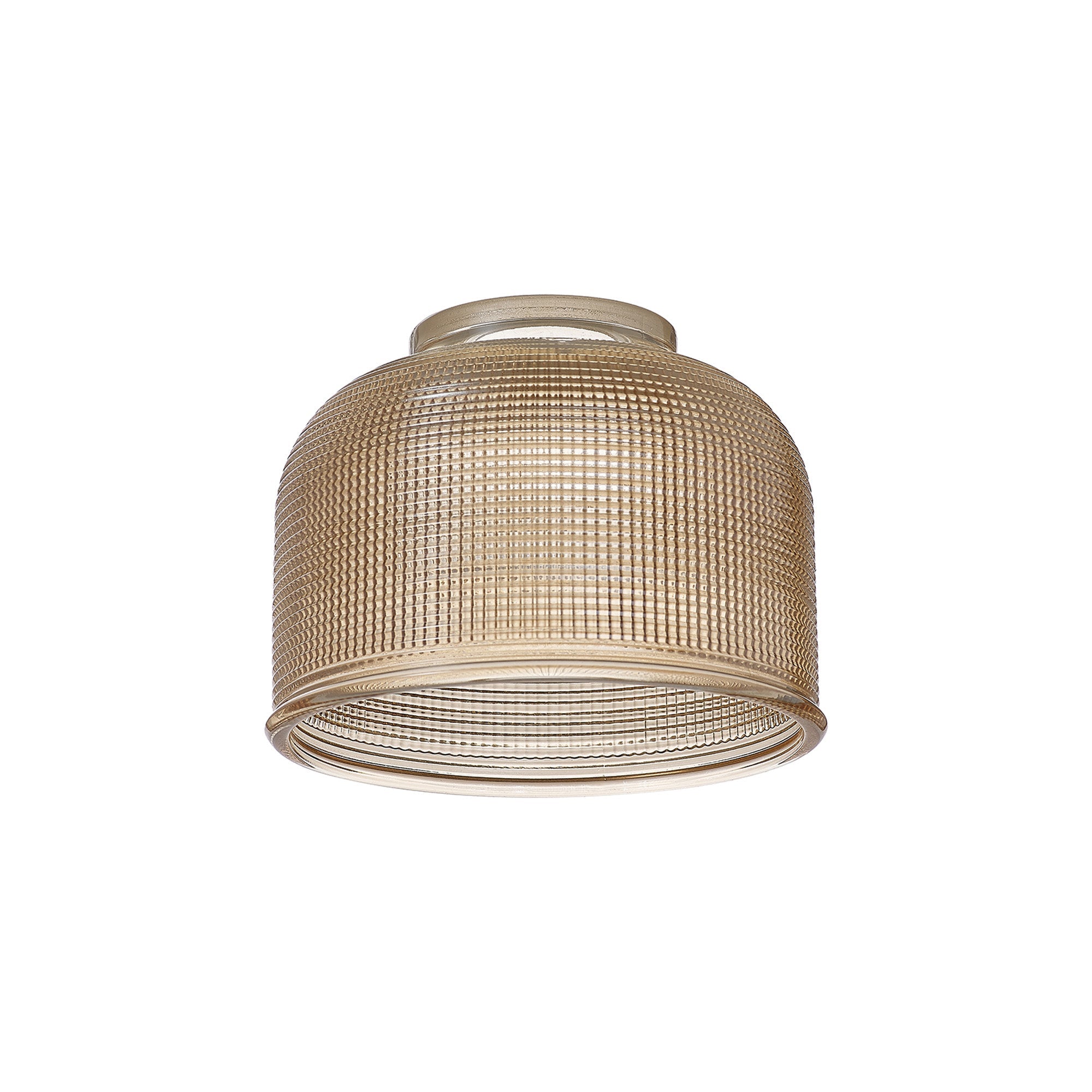 Luminosity Designs Ltd - Amber 14.5x11cm Prismatic Dome Glass Shade (D) With Raised Edge - 10 Colours - Luminosity Designs Ltd