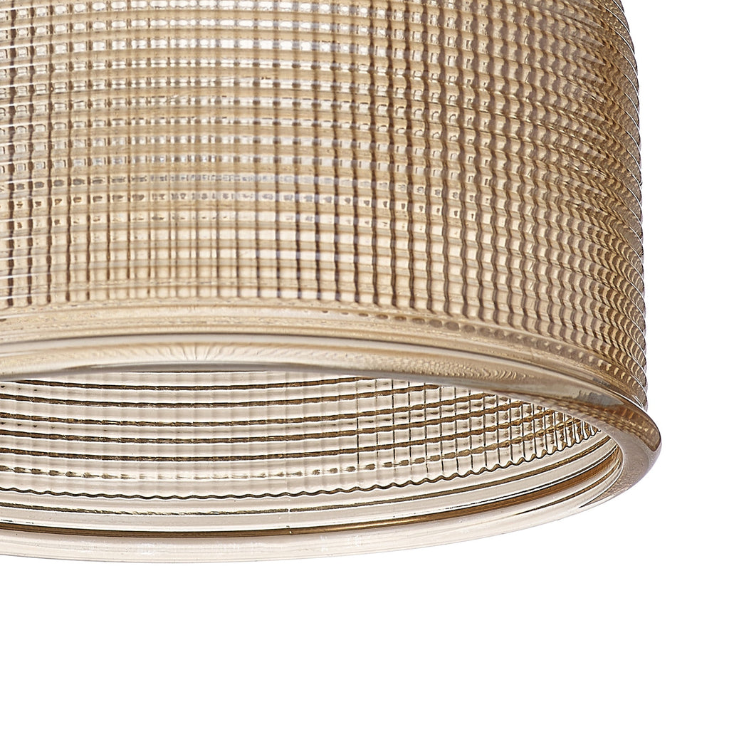 Luminosity Designs Ltd - Amber 14.5x11cm Prismatic Dome Glass Shade (D) With Raised Edge - 10 Colours - Luminosity Designs Ltd