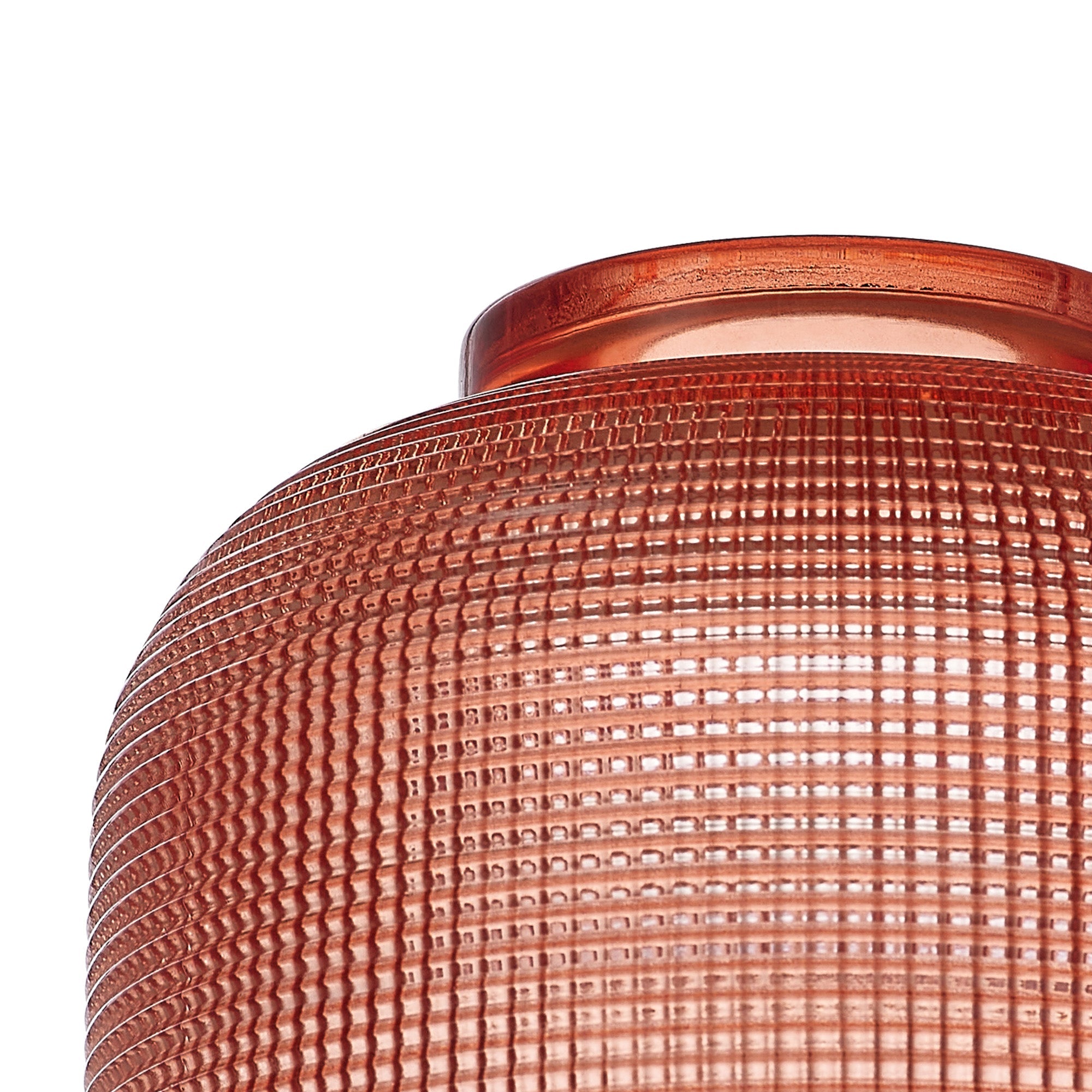 Luminosity Designs Ltd - Amber 14.5x11cm Prismatic Dome Glass Shade (D) With Raised Edge - 10 Colours - Luminosity Designs Ltd