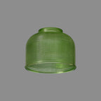Luminosity Designs Ltd - Amber 14.5x11cm Prismatic Dome Glass Shade (D) With Raised Edge - 10 Colours - Luminosity Designs Ltd
