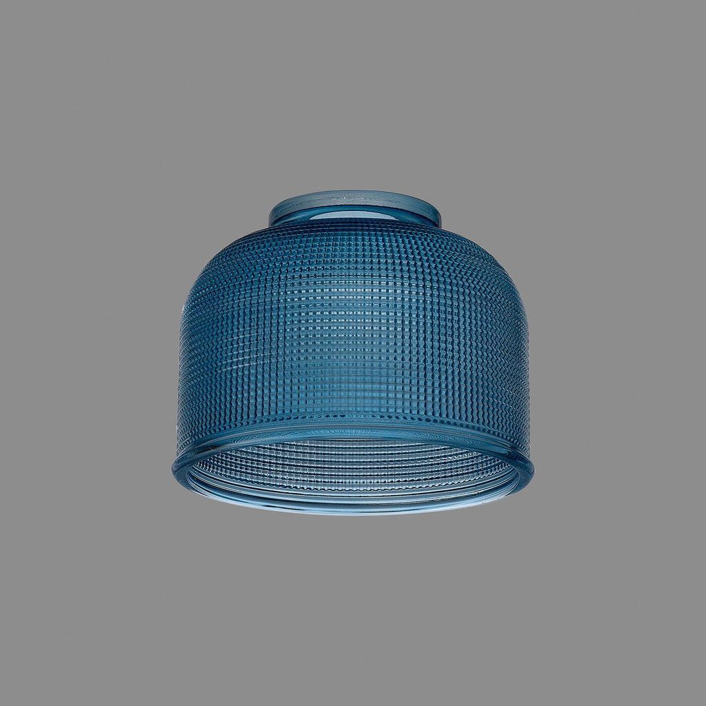 Luminosity Designs Ltd - Amber 14.5x11cm Prismatic Dome Glass Shade (D) With Raised Edge - 10 Colours - Luminosity Designs Ltd