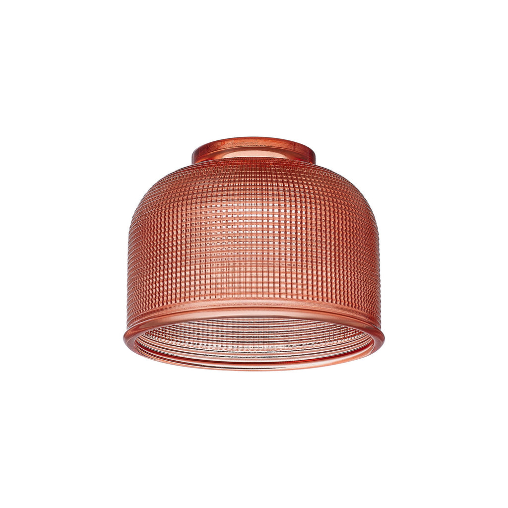 Luminosity Designs Ltd - Amber 14.5x11cm Prismatic Dome Glass Shade (D) With Raised Edge - 10 Colours - Luminosity Designs Ltd